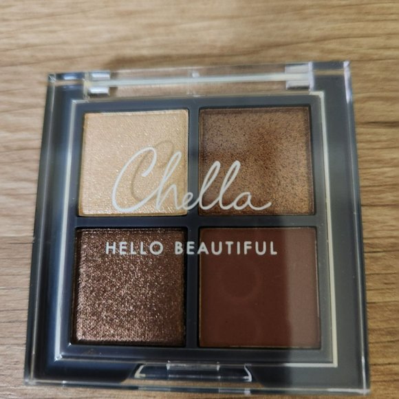 Chella Hello Beautiful mini manifest bronze eyeshadow Palette quad neutral bronz - Picture 2 of 5